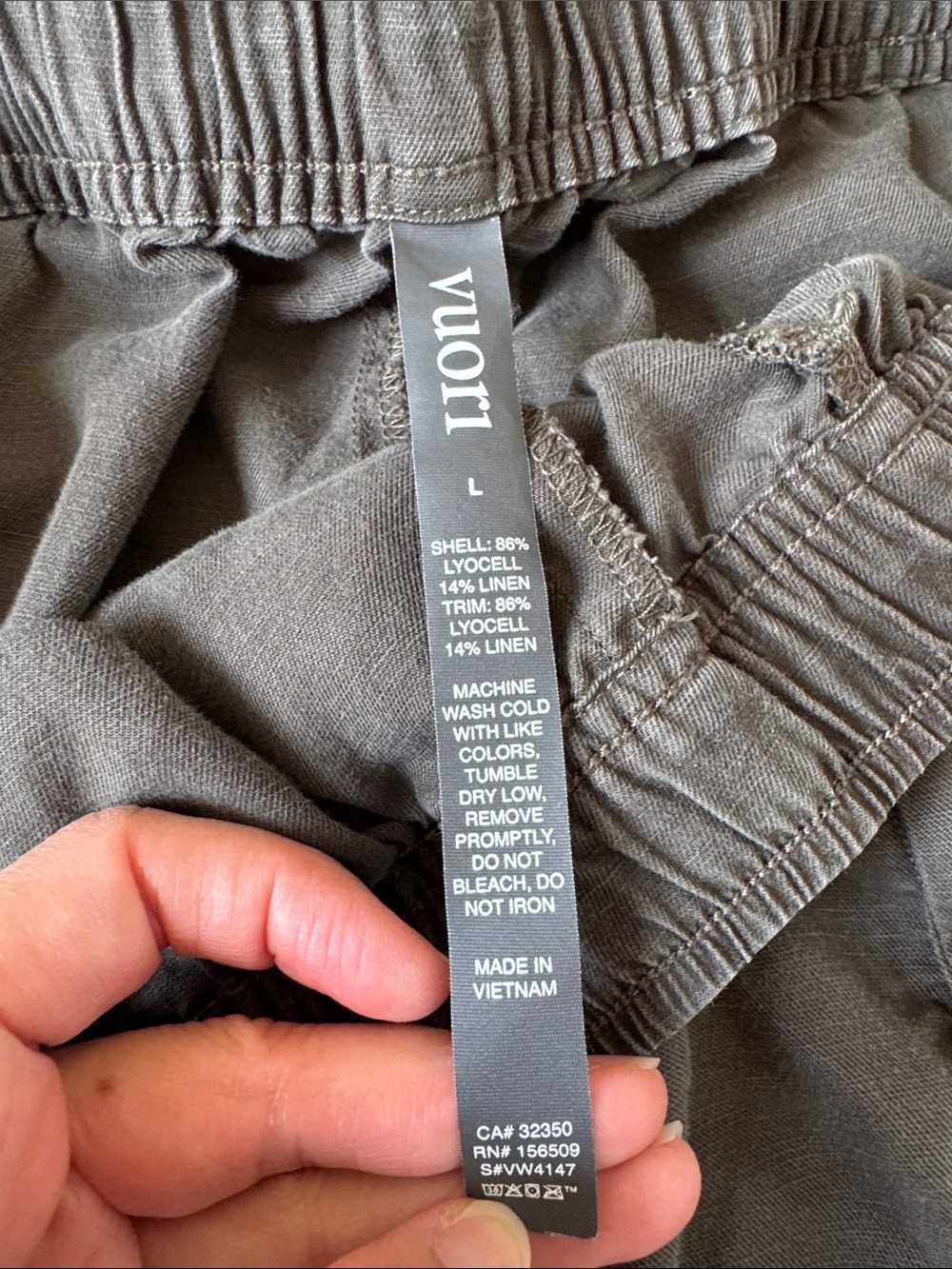 Vuori Trestles Twill Jogger Pants Kale Green Lyocell Linen Utility Joggers Large - Picture 5 of 7